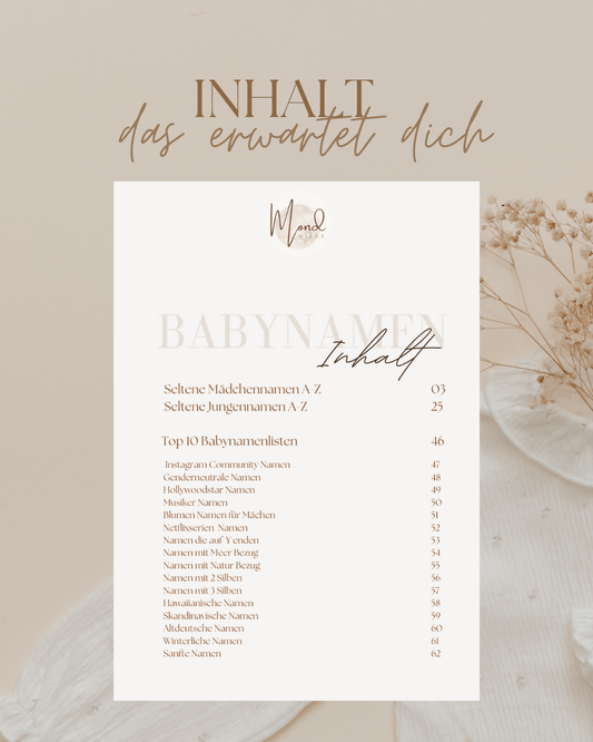 1000 wundervolle, seltene Babynamen